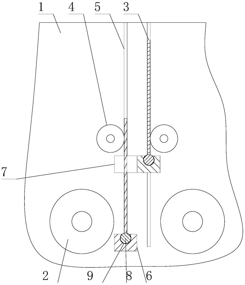 Soft magnet pressing, feeding and straightening device for door curtain production