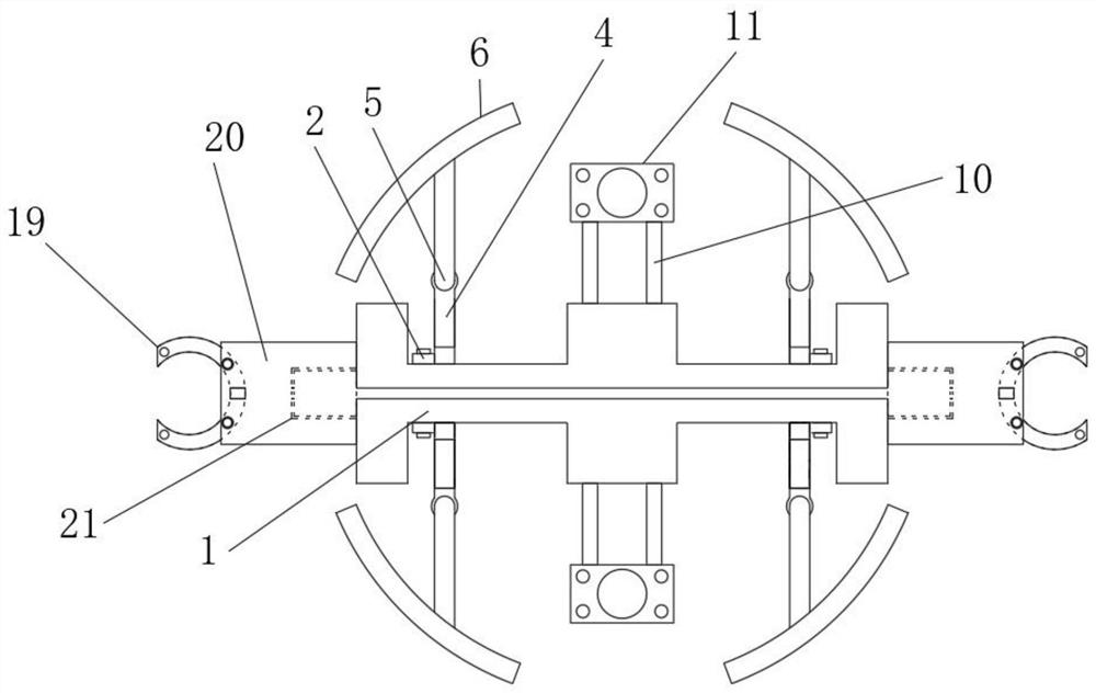 Hanging device capable of performing separation protection for round steel erecting hanger