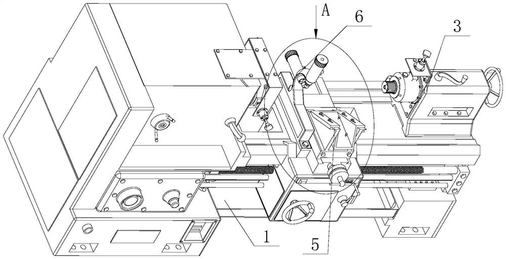 Electric pulse auxiliary machining device for machining slender shaft parts and machining method of electric pulse auxiliary machining device