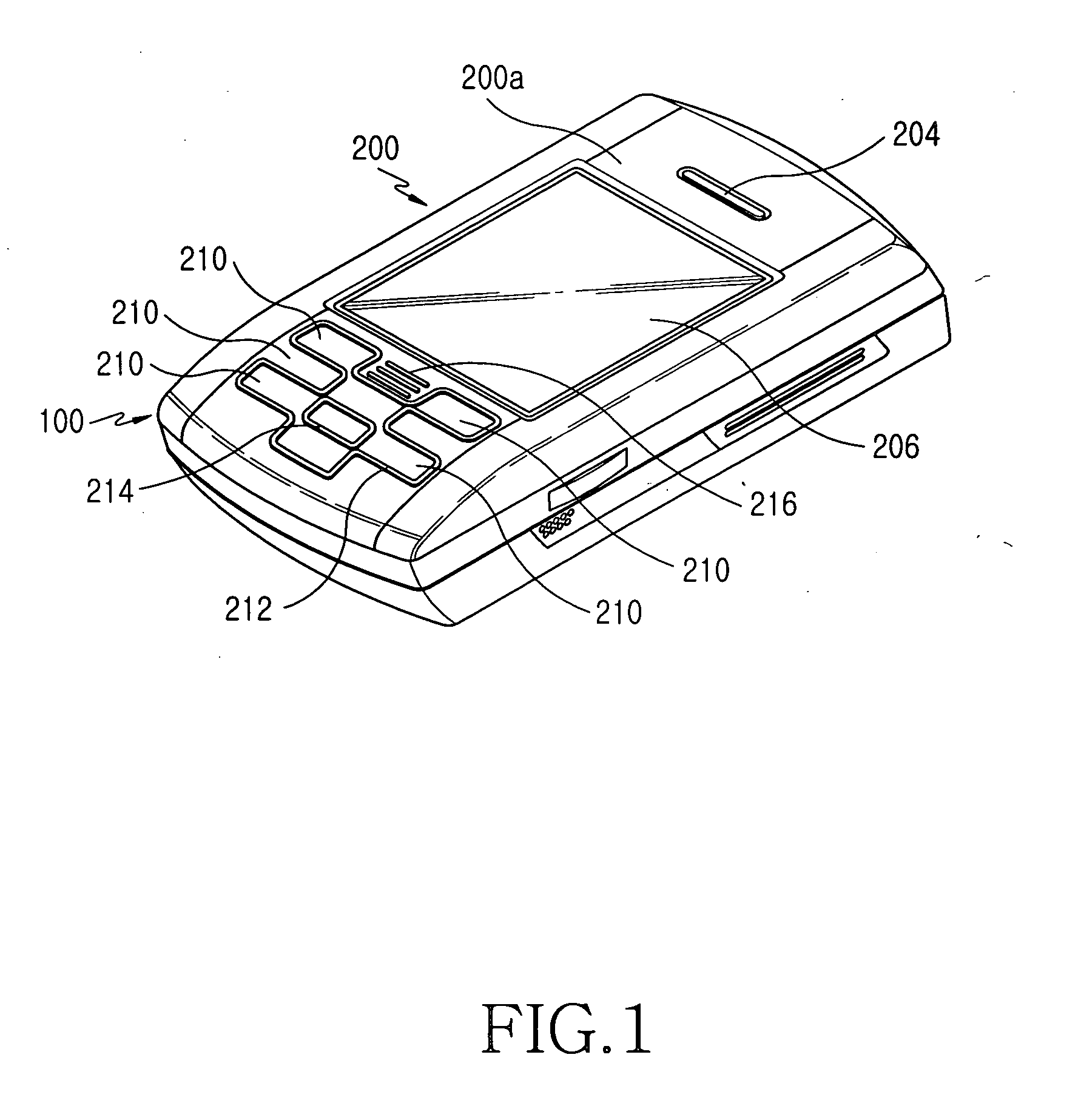 Portable terminal with touch key