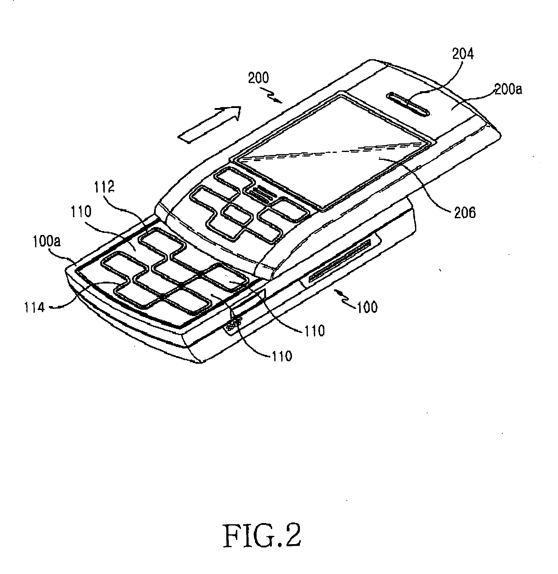 Portable terminal with touch key