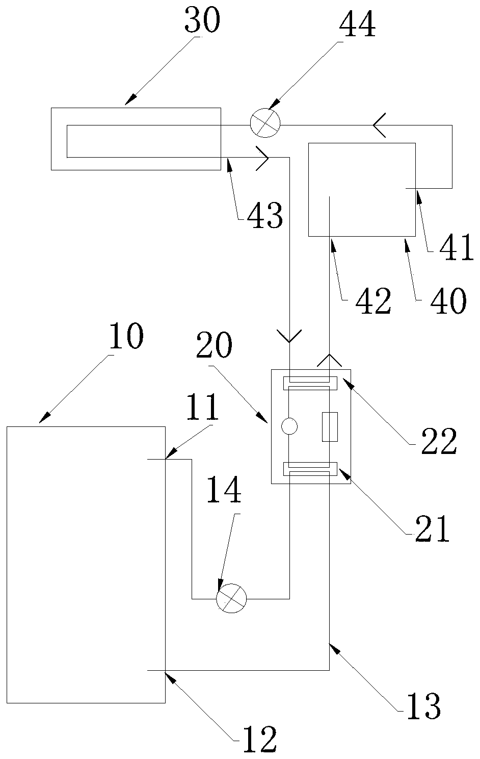 Heat collecting heat exchange system and heat collecting heat exchange method for worked-out section