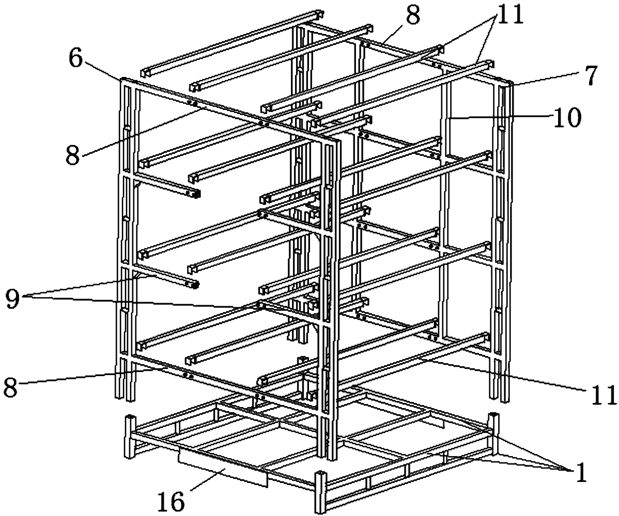 New energy vehicle parts handling detachable tooling and handling method