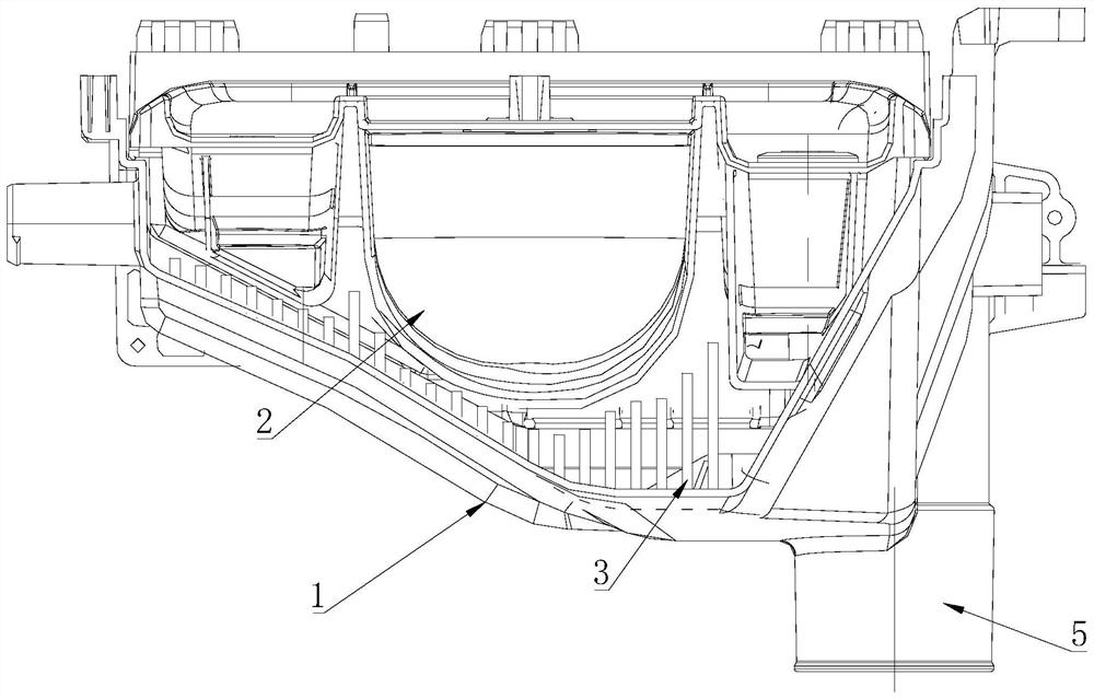 Detergent box assembly and washing machine