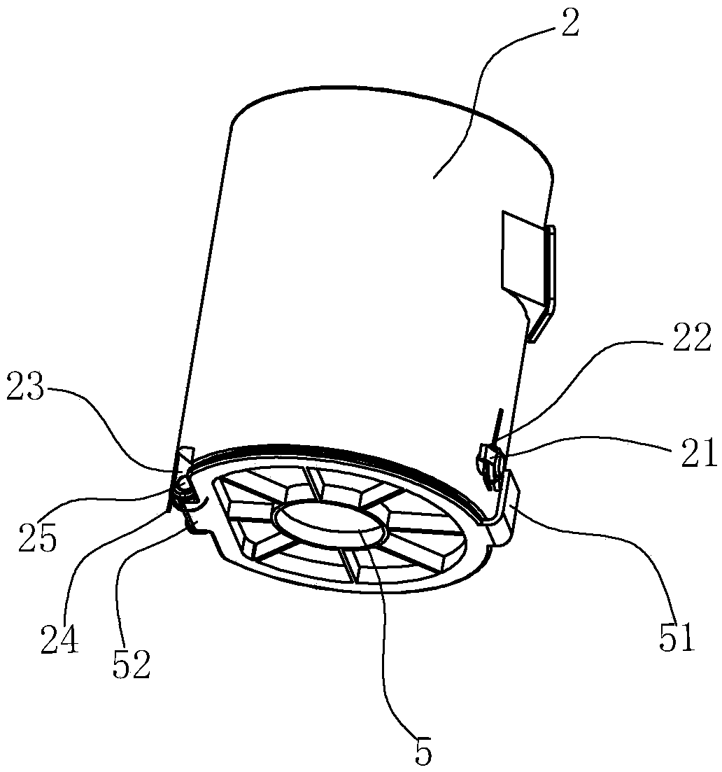 Dust cup device and relevant dust collector