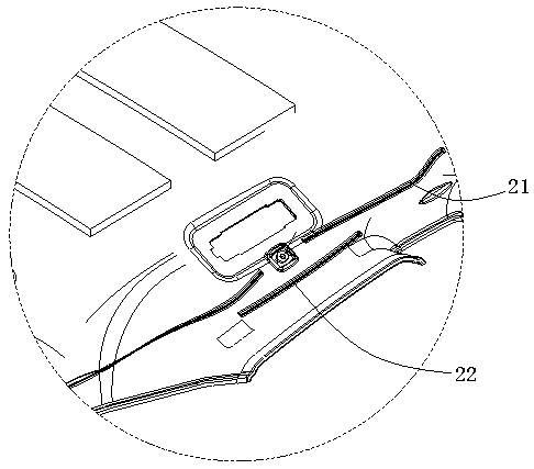 Weakening structure for expansion of car roof auxiliary safety air curtain