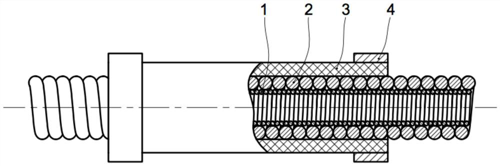 Welding wire conveying channel reinforcing device special for gas metal arc welding equipment