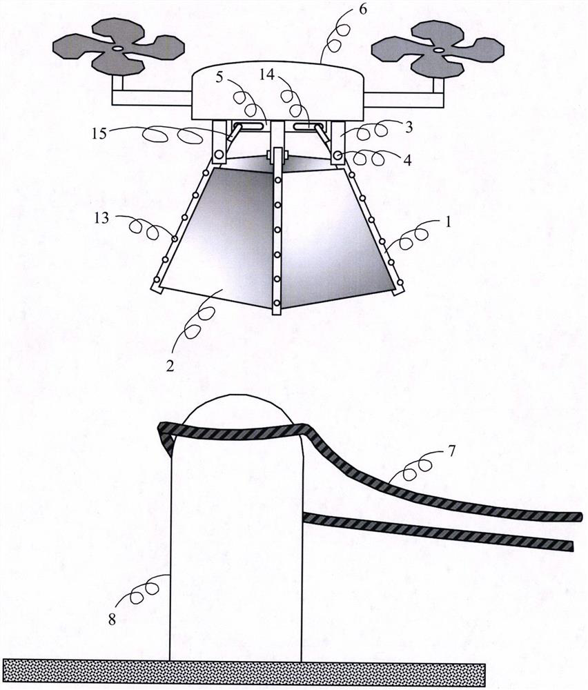 A device for hanging and dropping noose for drones