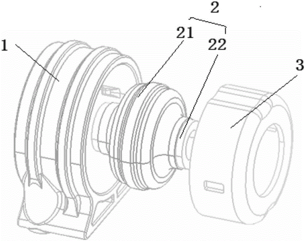 Front mounting assembly used for power assembly