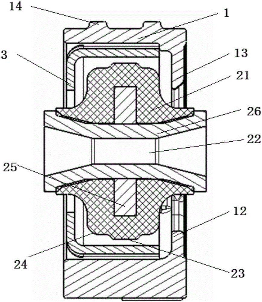 Front mounting assembly used for power assembly