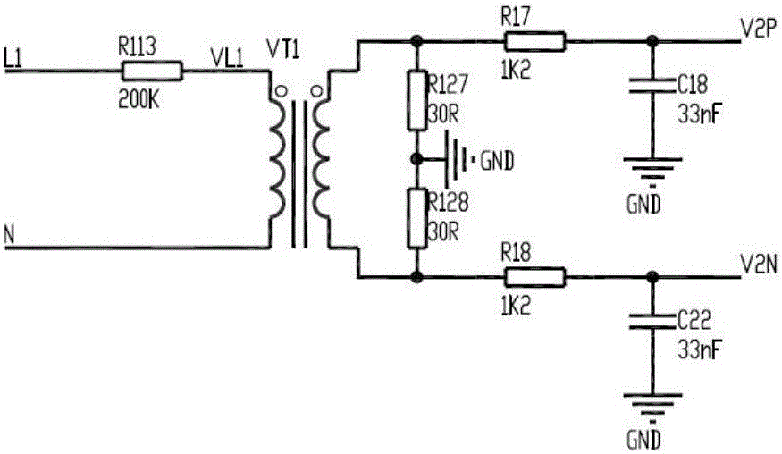 Metering circuit for multichannel AC digital electric energy meter