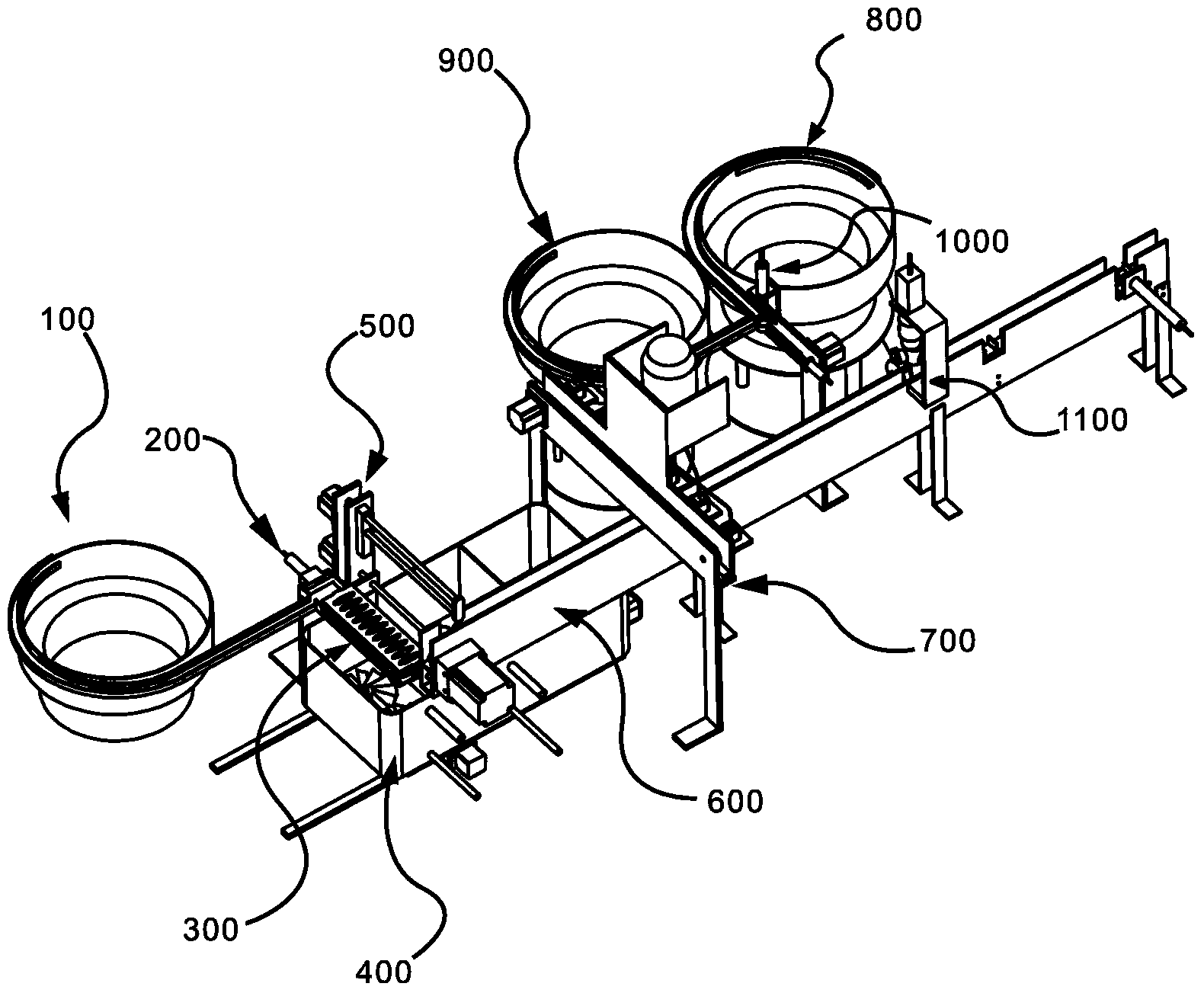 Method applied to correcting, pushing, rinsing, conveying, filling, cap transporting, cushion transporting, punching, extruding and cap screwing of filling bottles