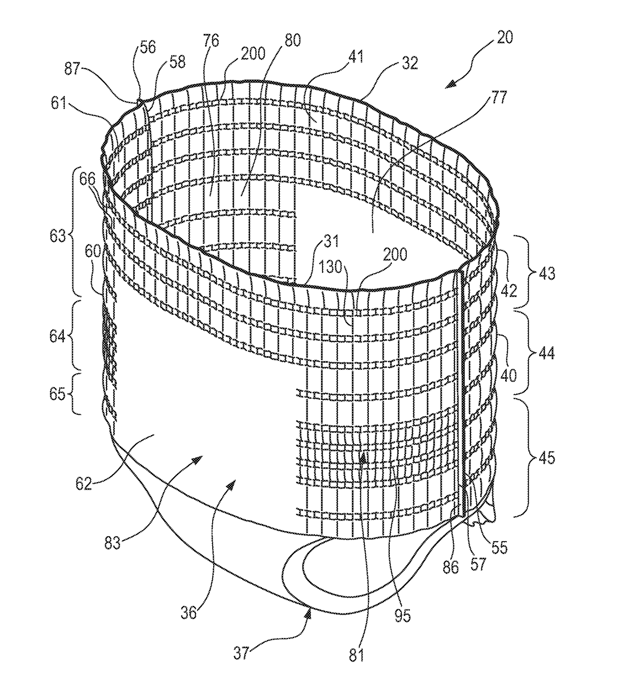 Absorbent article with belt having zoned elasticity