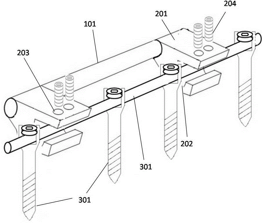 Auxiliary spine internal fixation device and use method thereof