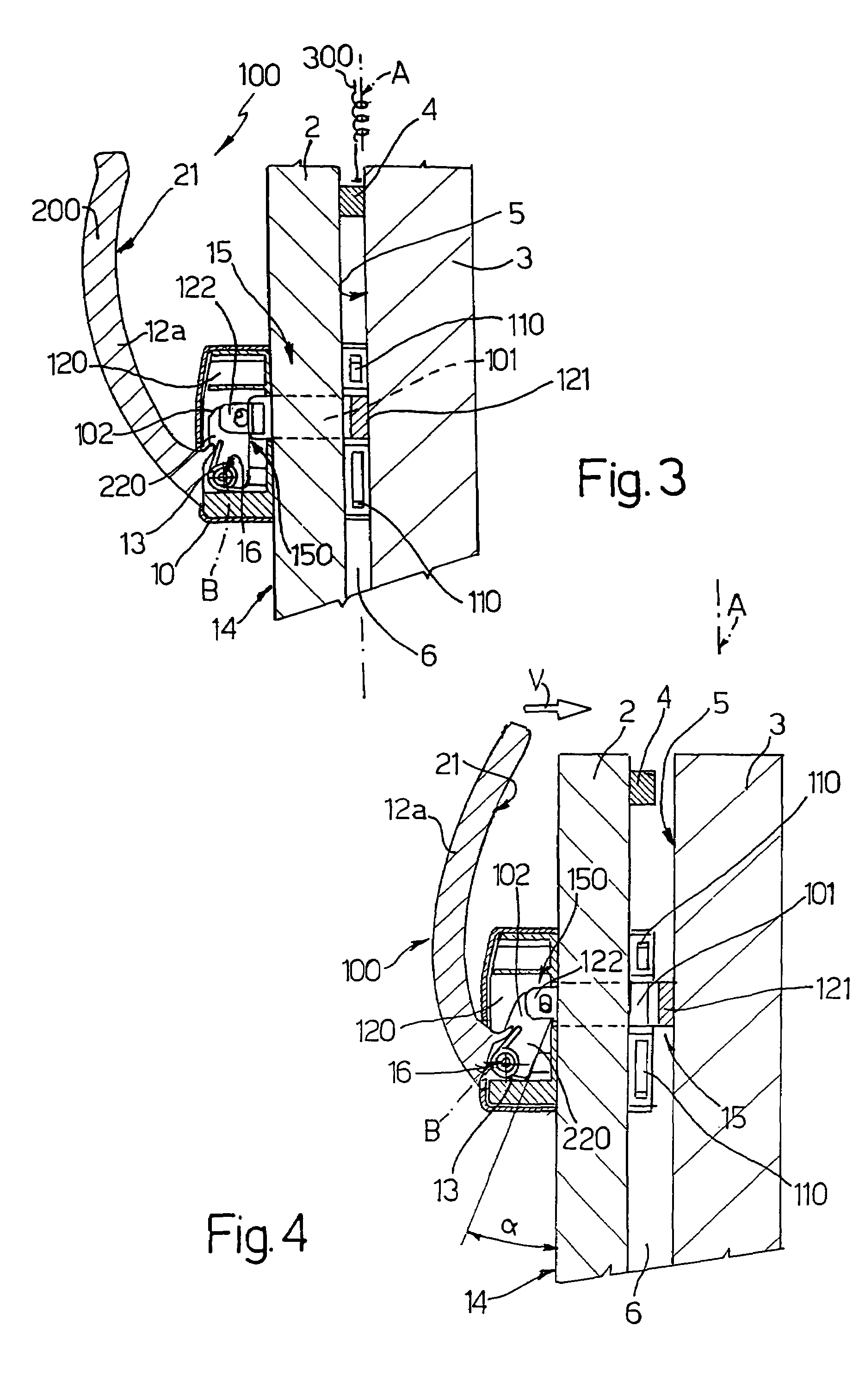 Handle opening device for a door of an electric household appliance, in particular a refrigerator or freezer