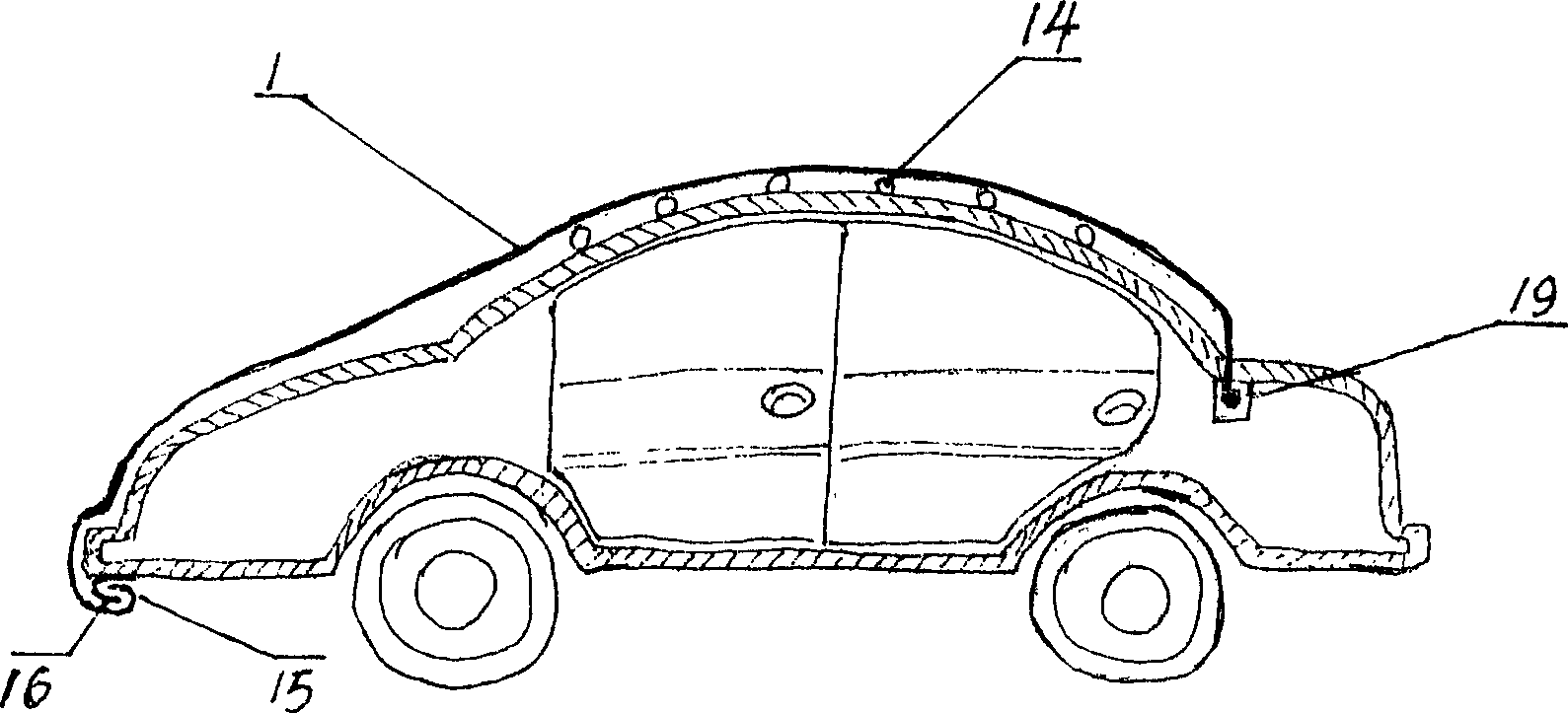 Reeling type automobile sunshade inclosure