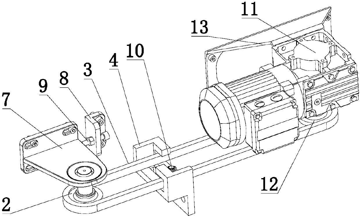 Knife sharpening reciprocating mechanism of shredding machine