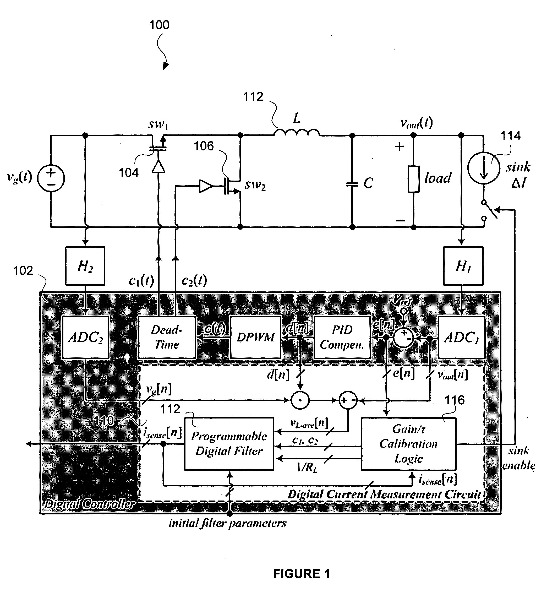 Self-tuning digital current estimator for low-power switching converters