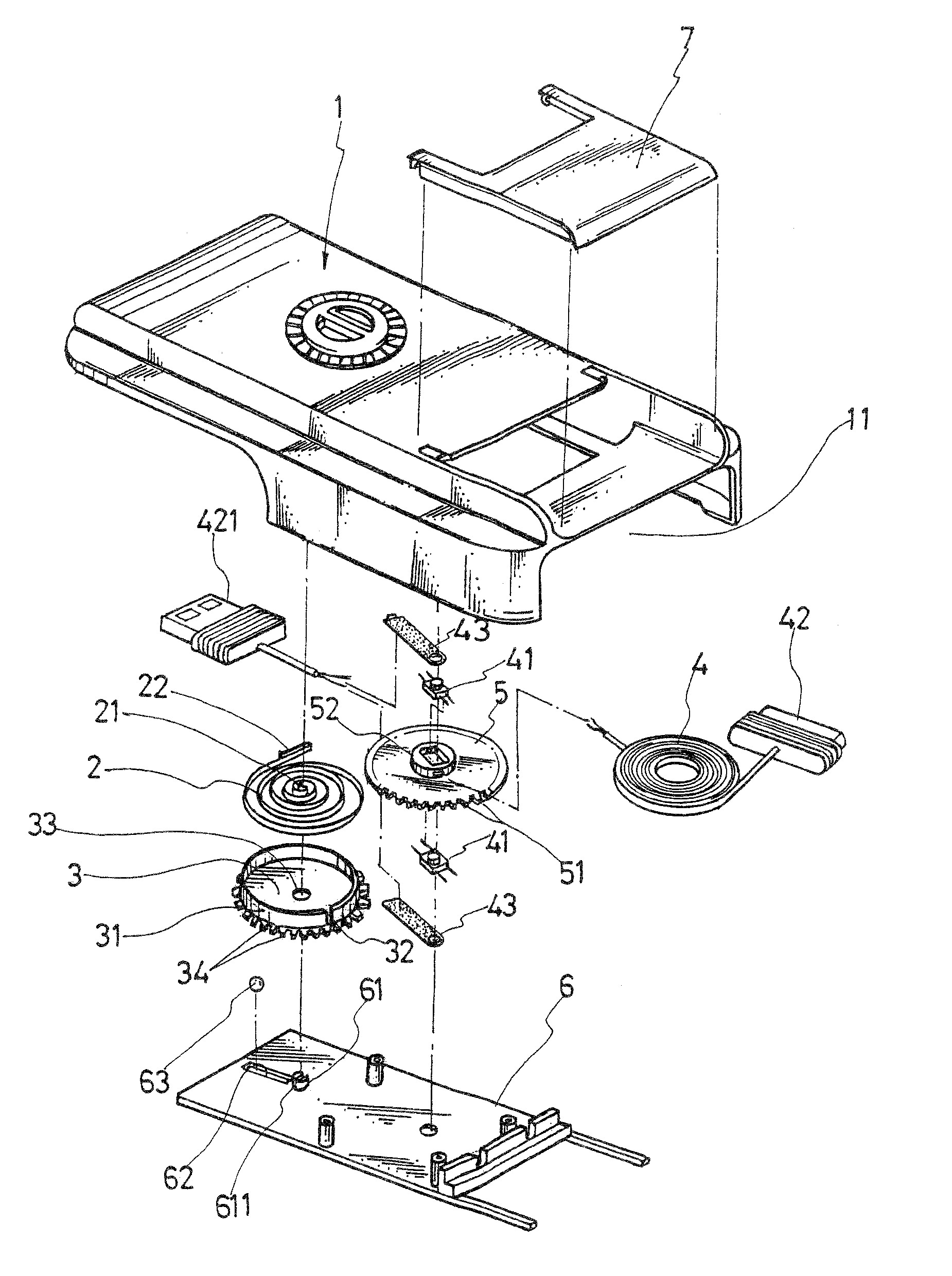 Slider case having cable retractor