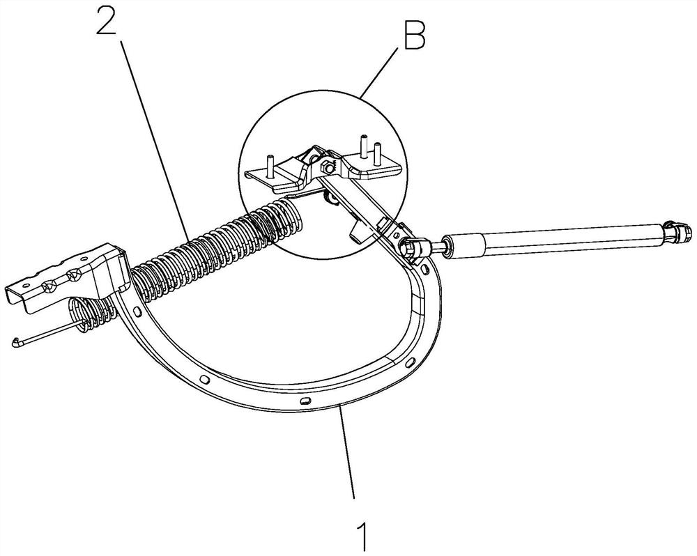 Automobile gooseneck hinge assembly system