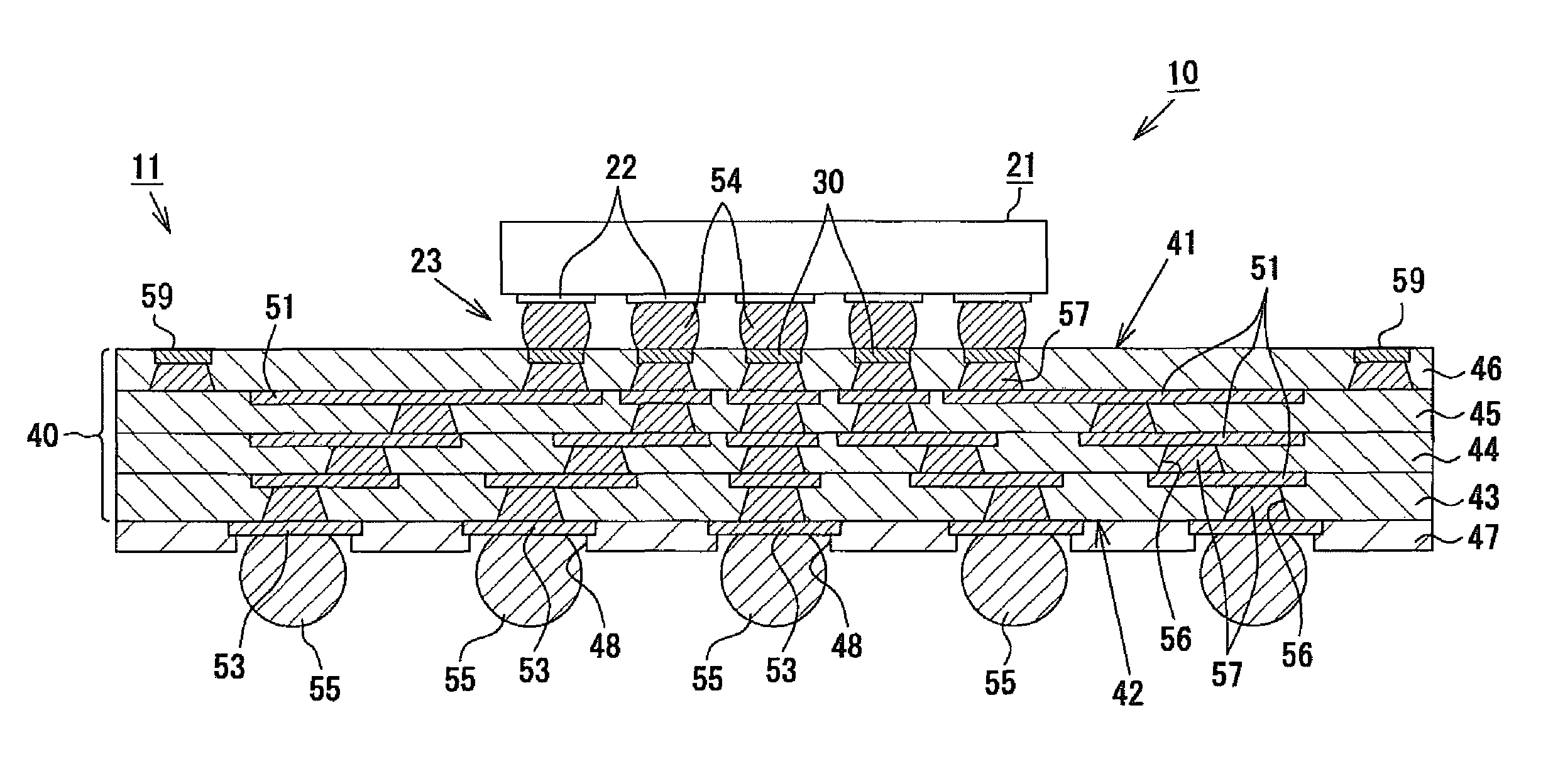 Multilayer wiring substrate and method for manufacturing the same