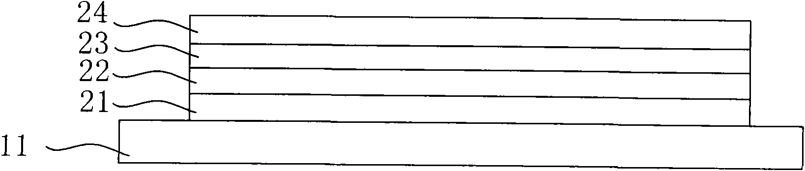 Material filming device, preparation method and organic electroluminescence component prepared by same