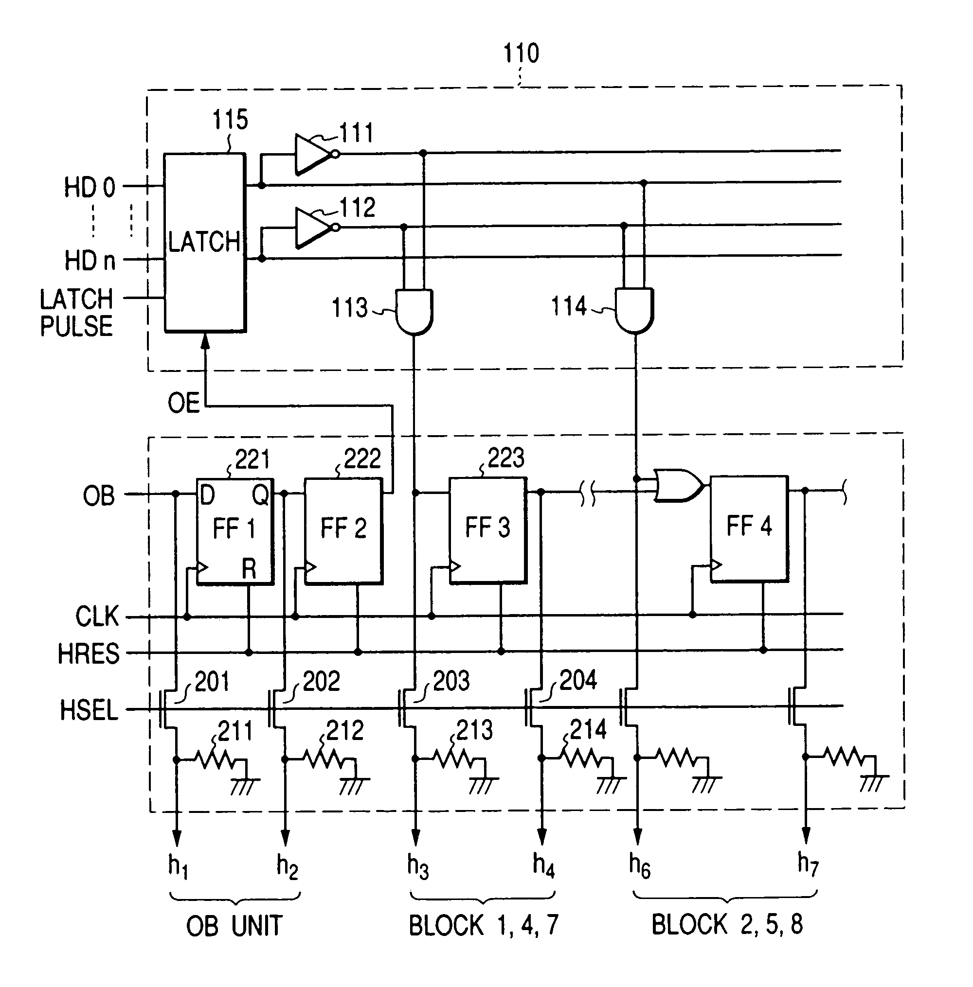 Image pickup apparatus using a selector circuit
