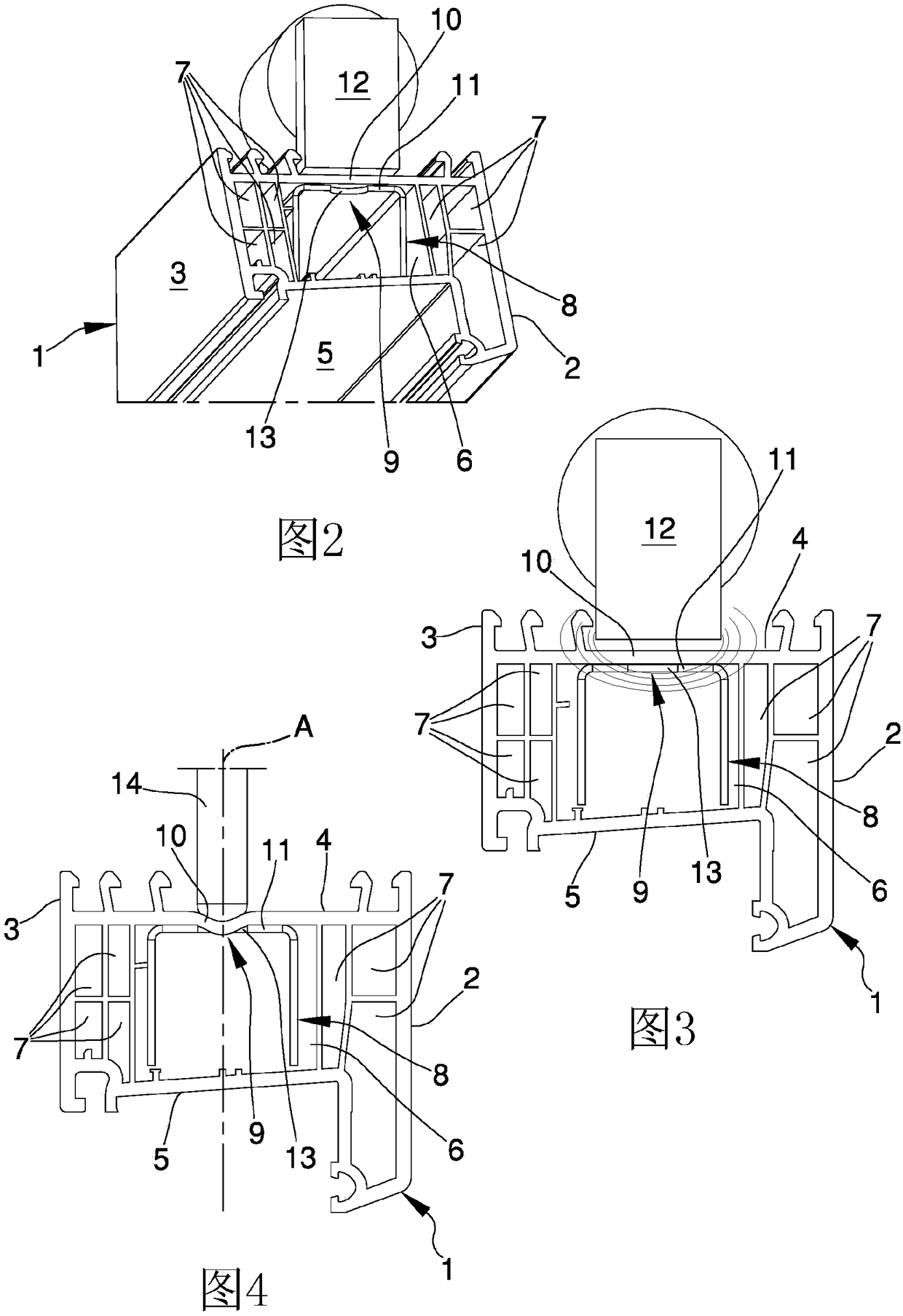 Process for the realization of door and window frames made of plastic material