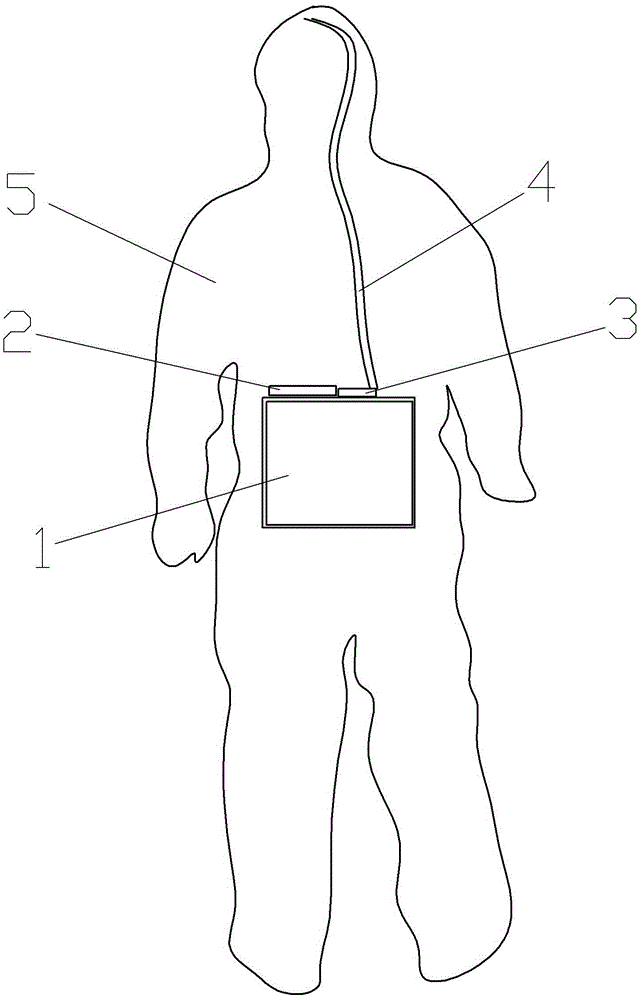 Operation protective garment with back-load type filter