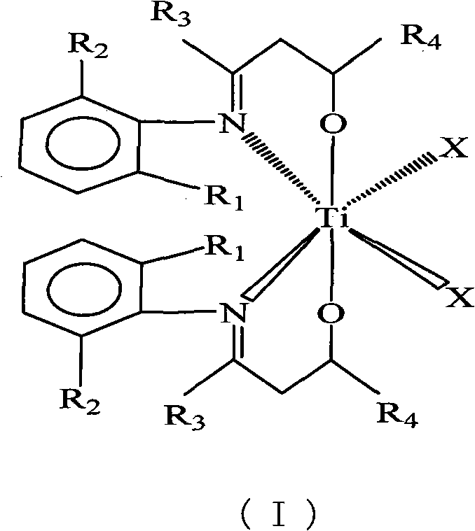 Beta-hydroxy imine titanium metal catalyst and method for polymerizing ethylene