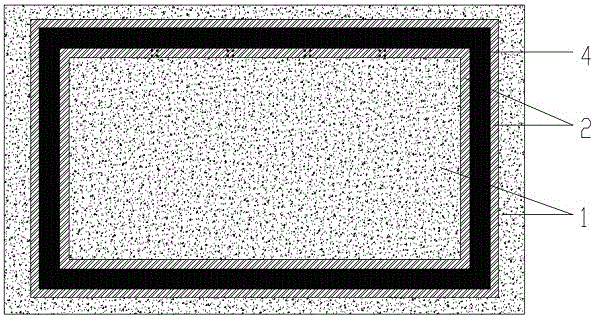 An inner buckle type low-friction movable shock-isolation ditch device