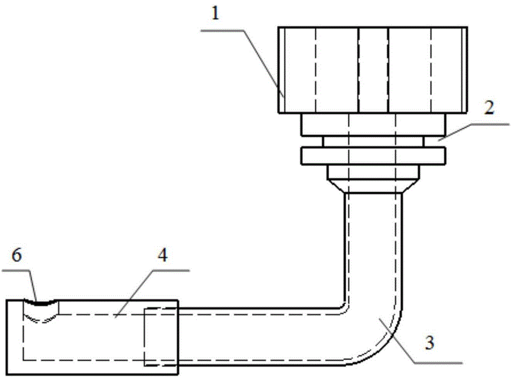 Direction-changing spray pipe for air inlet passage multi-point injection of dual-fuel engine