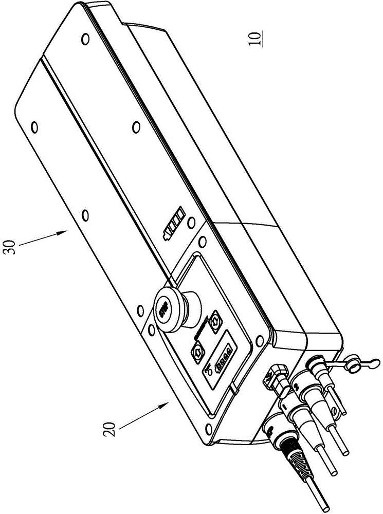 Combination structure of electric connection between control unit and power supply unit