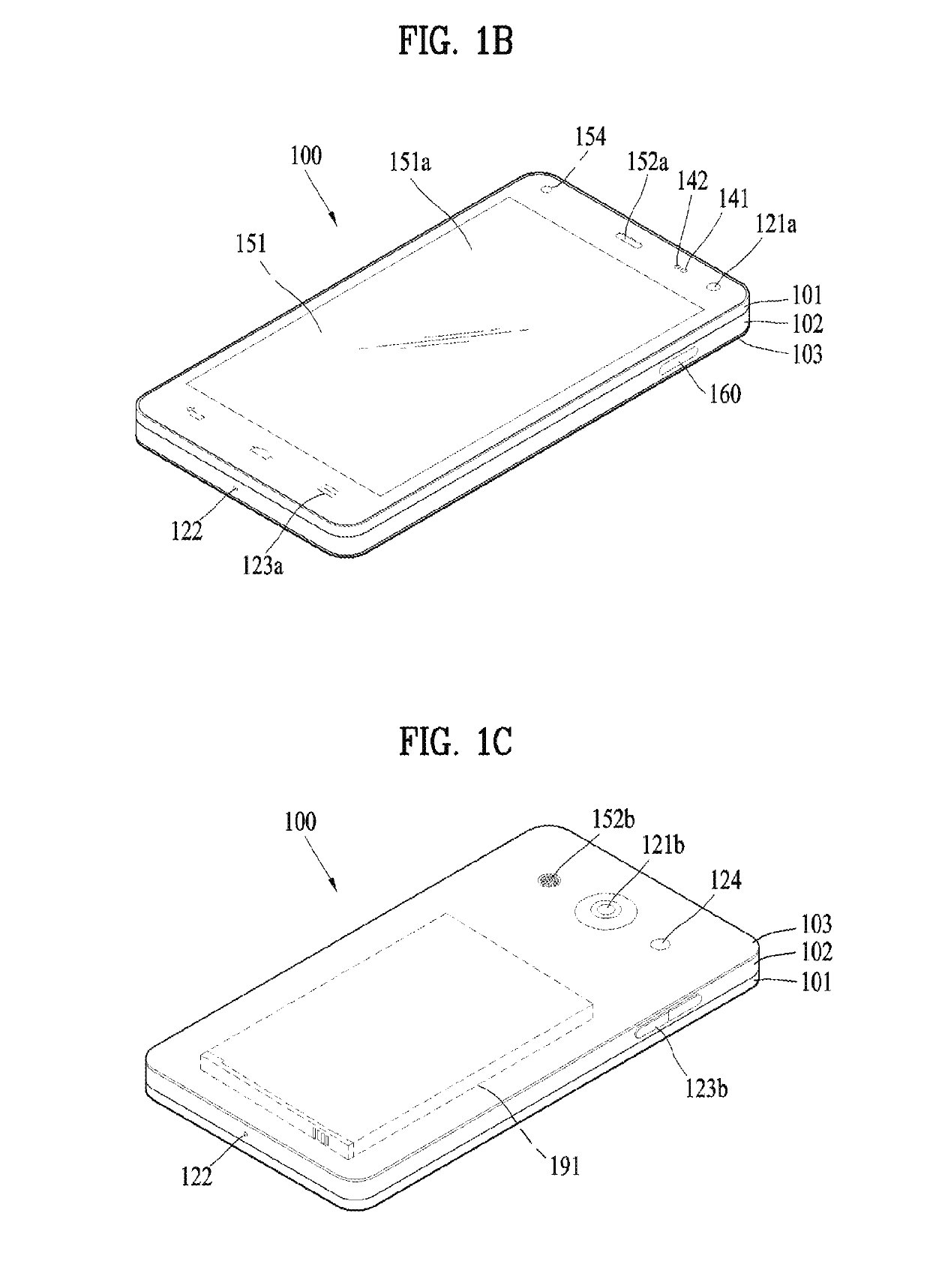 Terminal including a main display region and a side display region and method for displaying information at the terminal