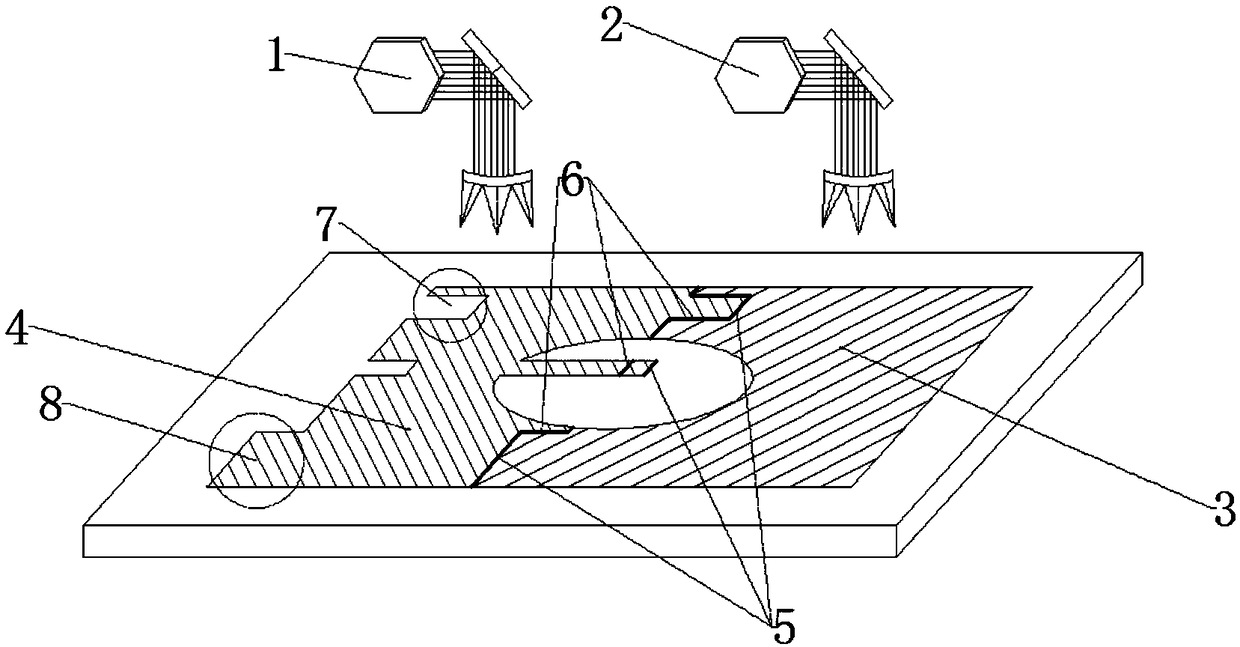 A load-balanced scanning forming method for a multi-laser SLM forming device