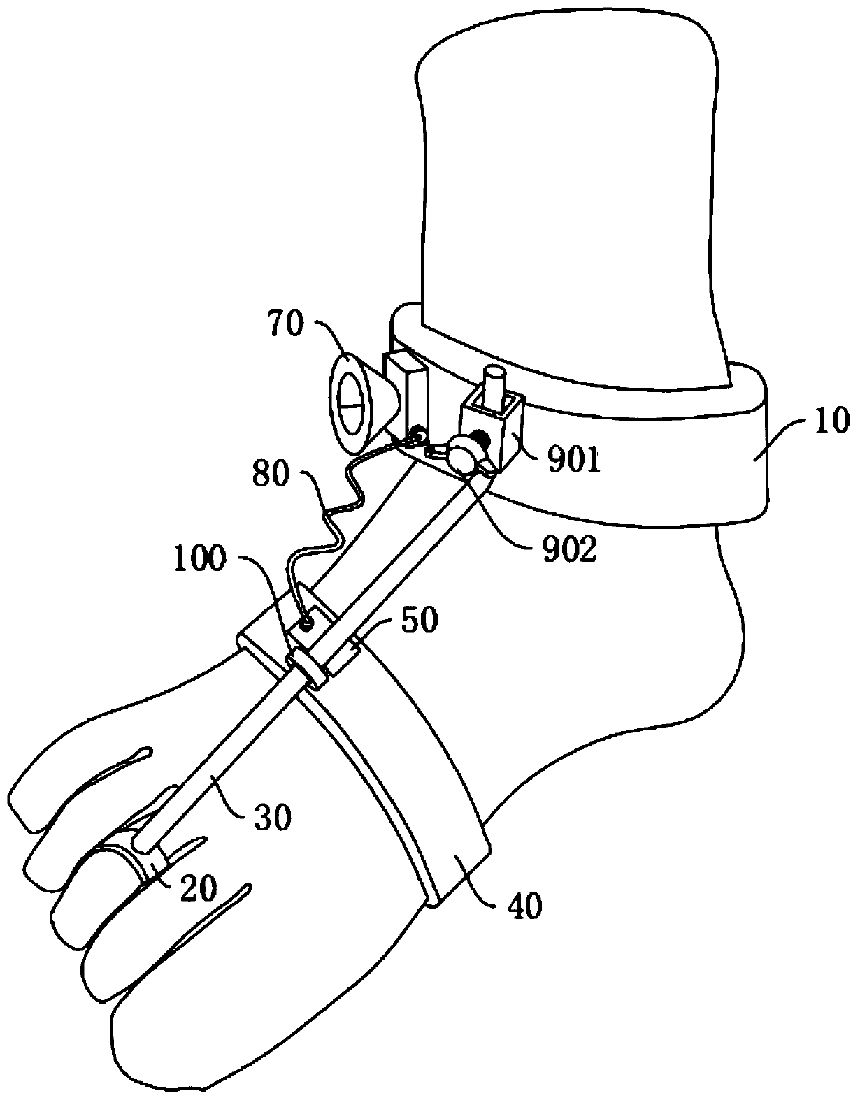 Monitoring device for ankle pump movement