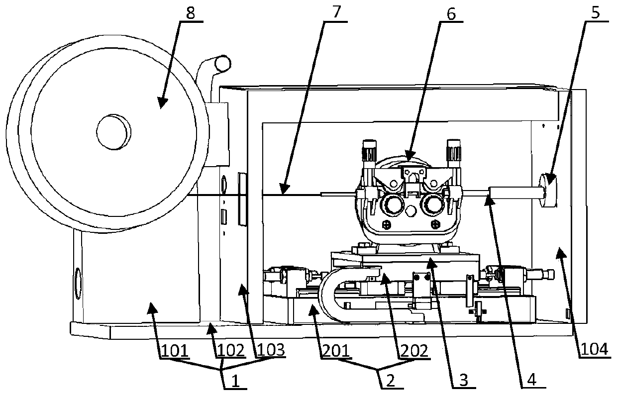 Vibrating wire feeding welding device based on linear motor