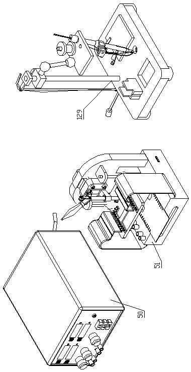 Circuit comprehensive commissioning and welding platform device for easy disassembly and assembly of electric soldering iron welding head