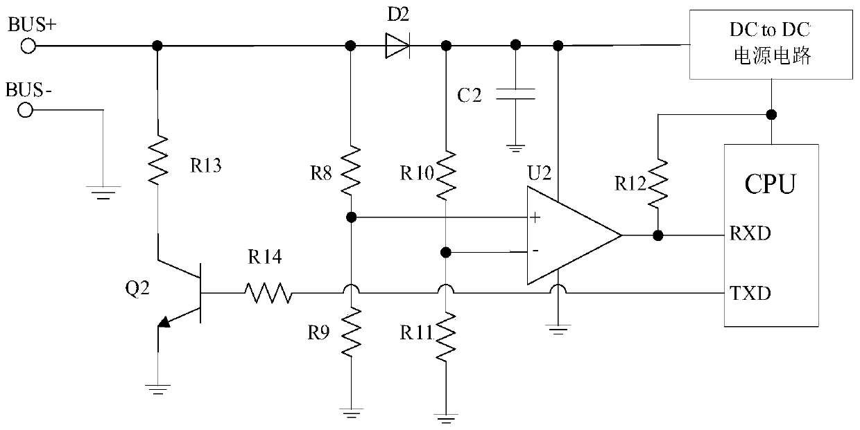 A bidirectional bus communication circuit and communication method