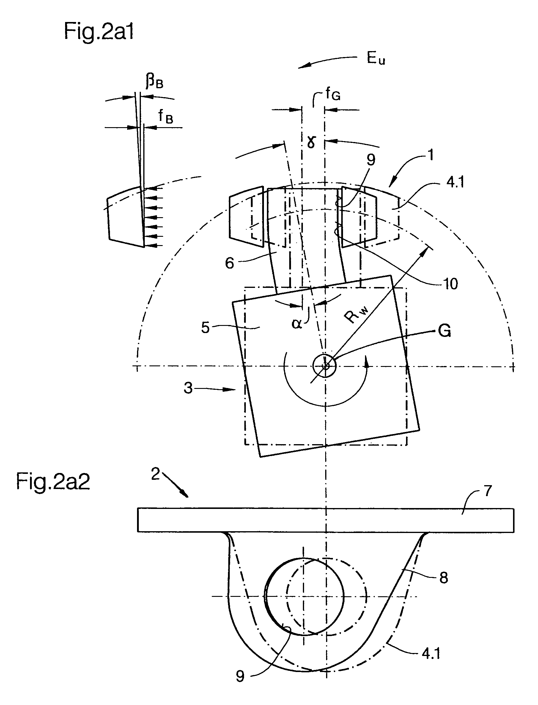 Articulated yoke, method for the production of a supporting surface enabling an even distribution and bearing arrangement