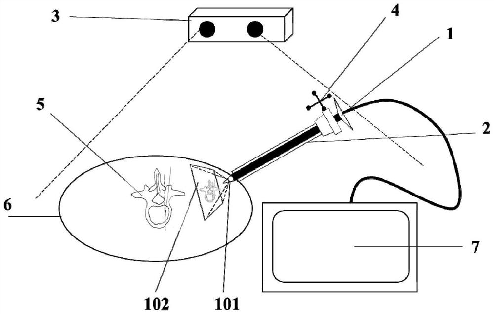 Virtual reality navigation method and system for spinal endoscopic surgery