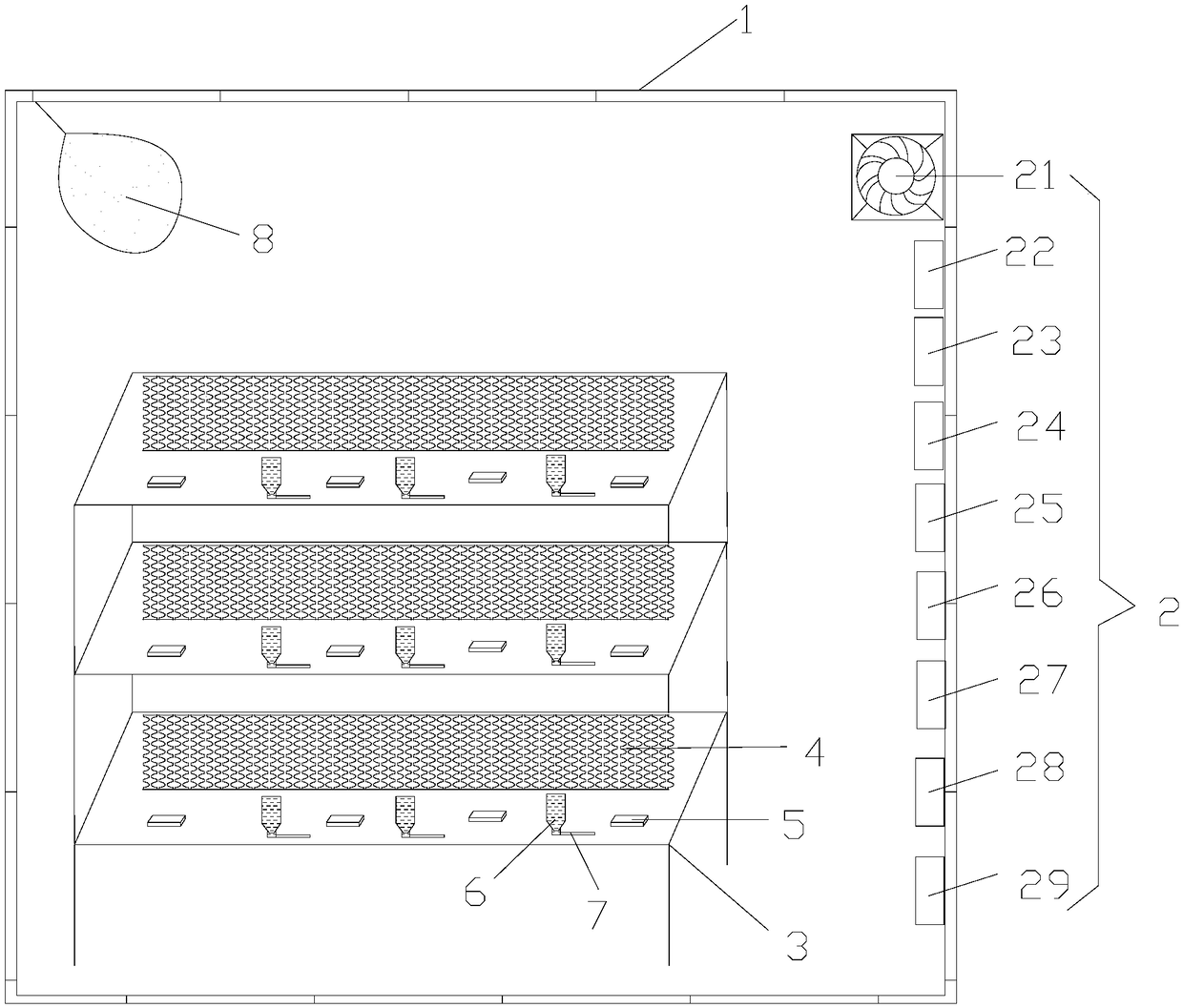 Feeding house and breeding method for opisthoplatia orientalis