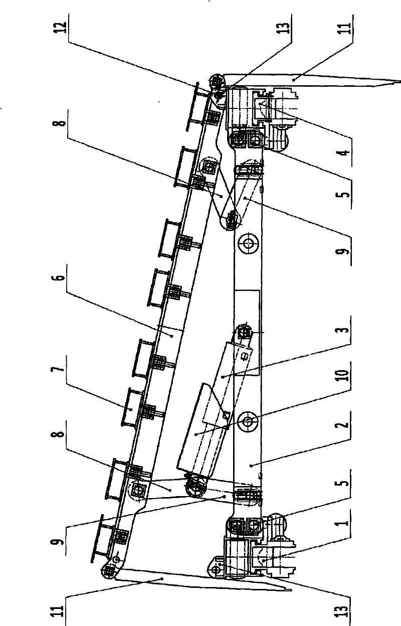 Top adjusting mechanism of tunneling immediate support device