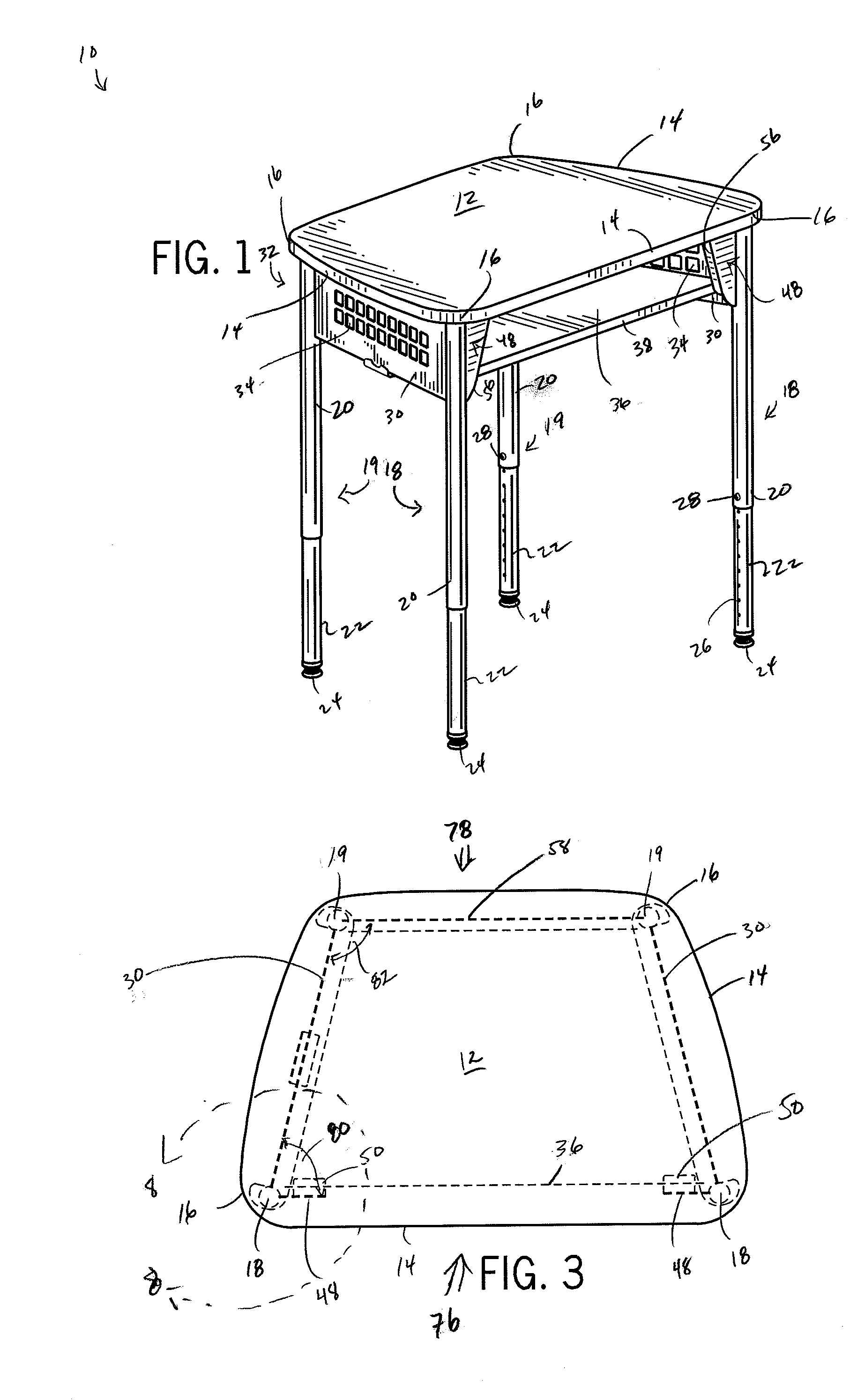 Variable Configuration Desk Having Worksurface Locking Feature