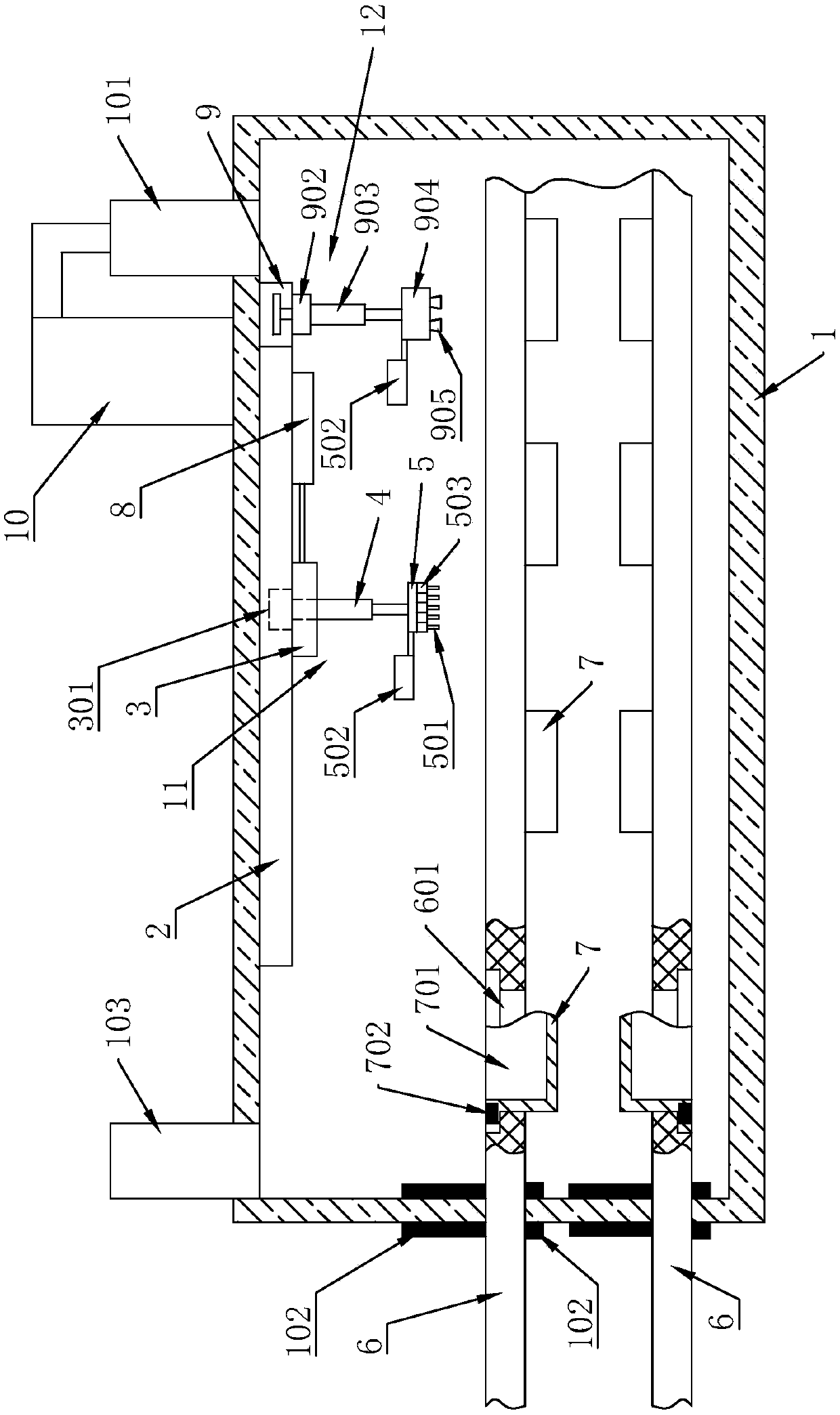 Automatic elastic gluing and transferring device