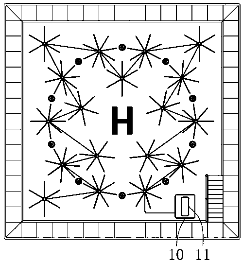 Novel automatic drainage system of helipad