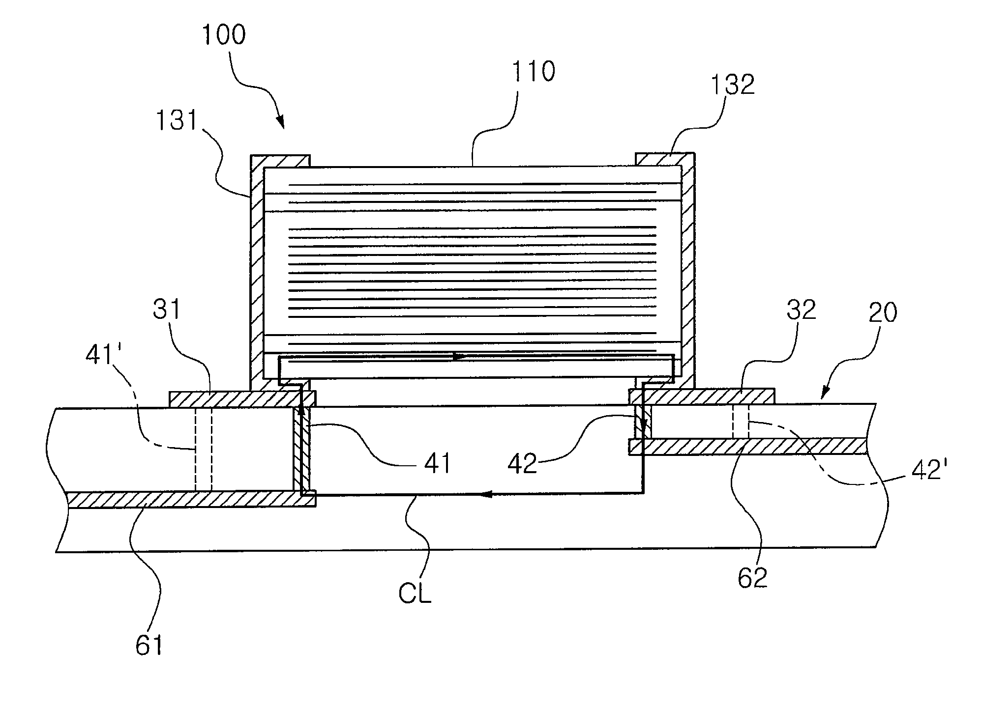 Multilayer chip capacitor, circuit board apparatus having the capacitor, and circuit board