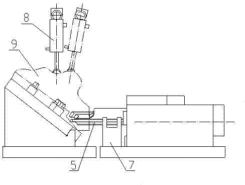 Inclined multi-hole processing device for special-shaped die castings