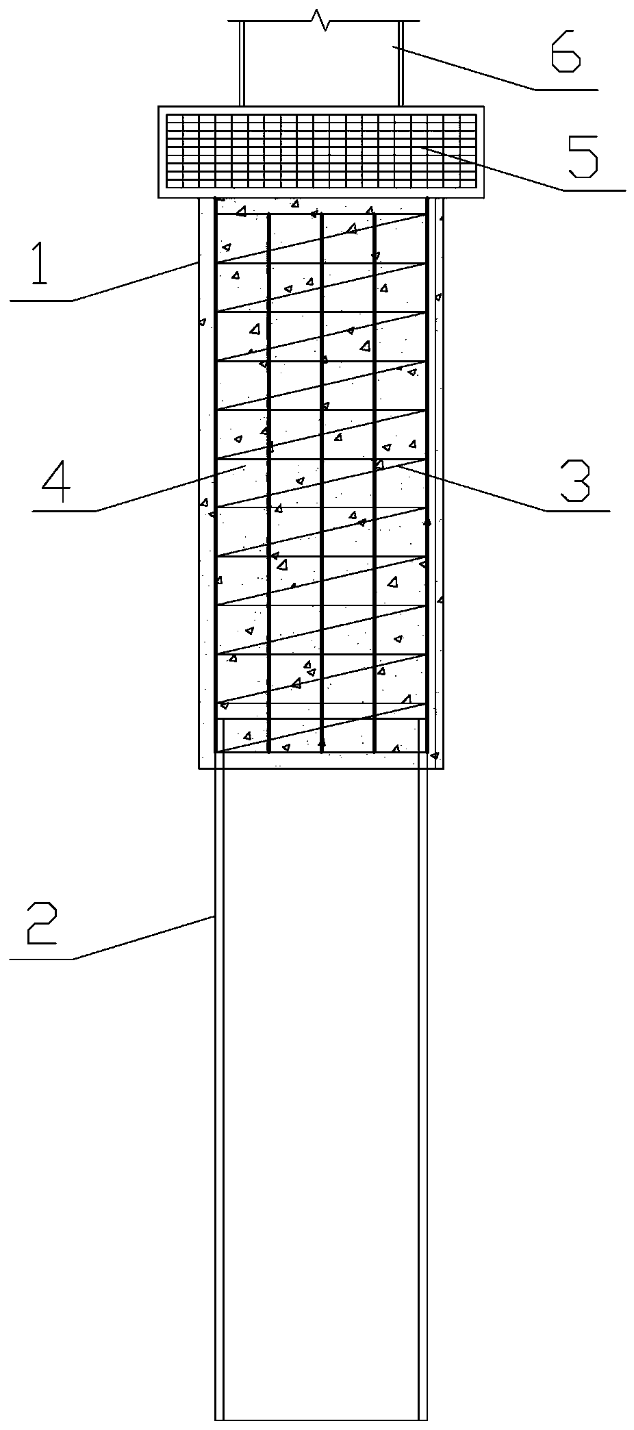 Steel pipe-concrete pile foundation as temporary foundation and construction method thereof