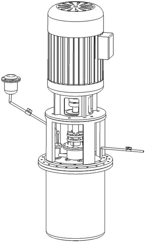 A bell type sealed liquid heavy metal rotating device